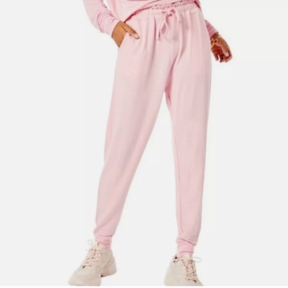 Addison Bay Lovie Sweatpant Jogger Light Pink Pockets Size Small NWOT